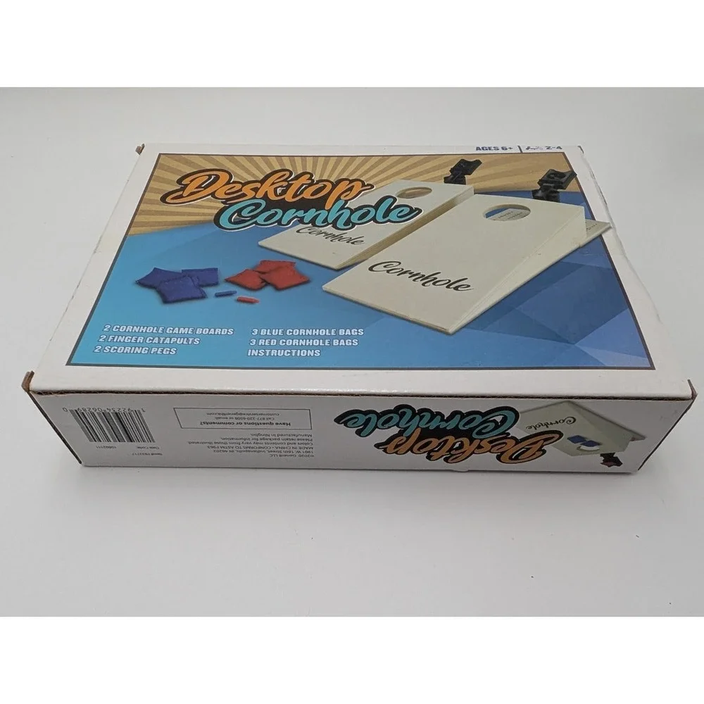 Desktop Cornhole Game Real‎ Wood with Bags Finger Catapult New Sealed
